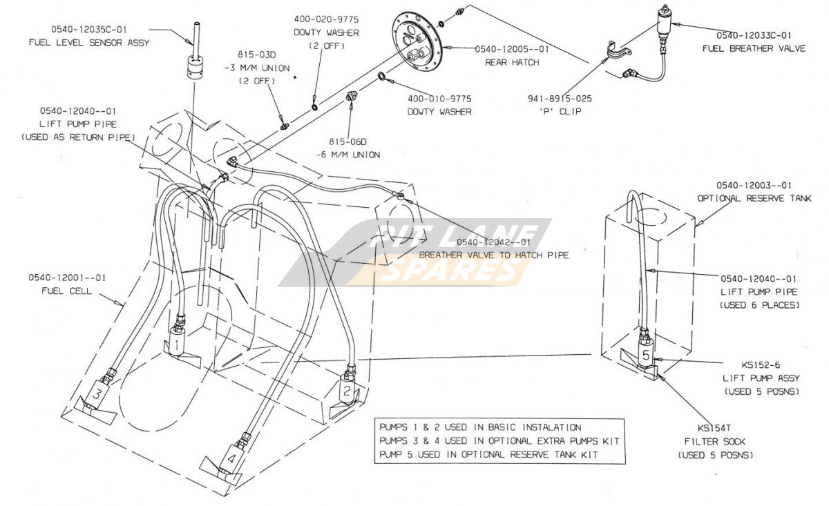 FUEL CELL LP COMPONENTS Diagram